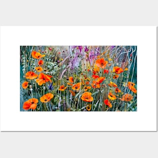 magical poppies meadow Posters and Art